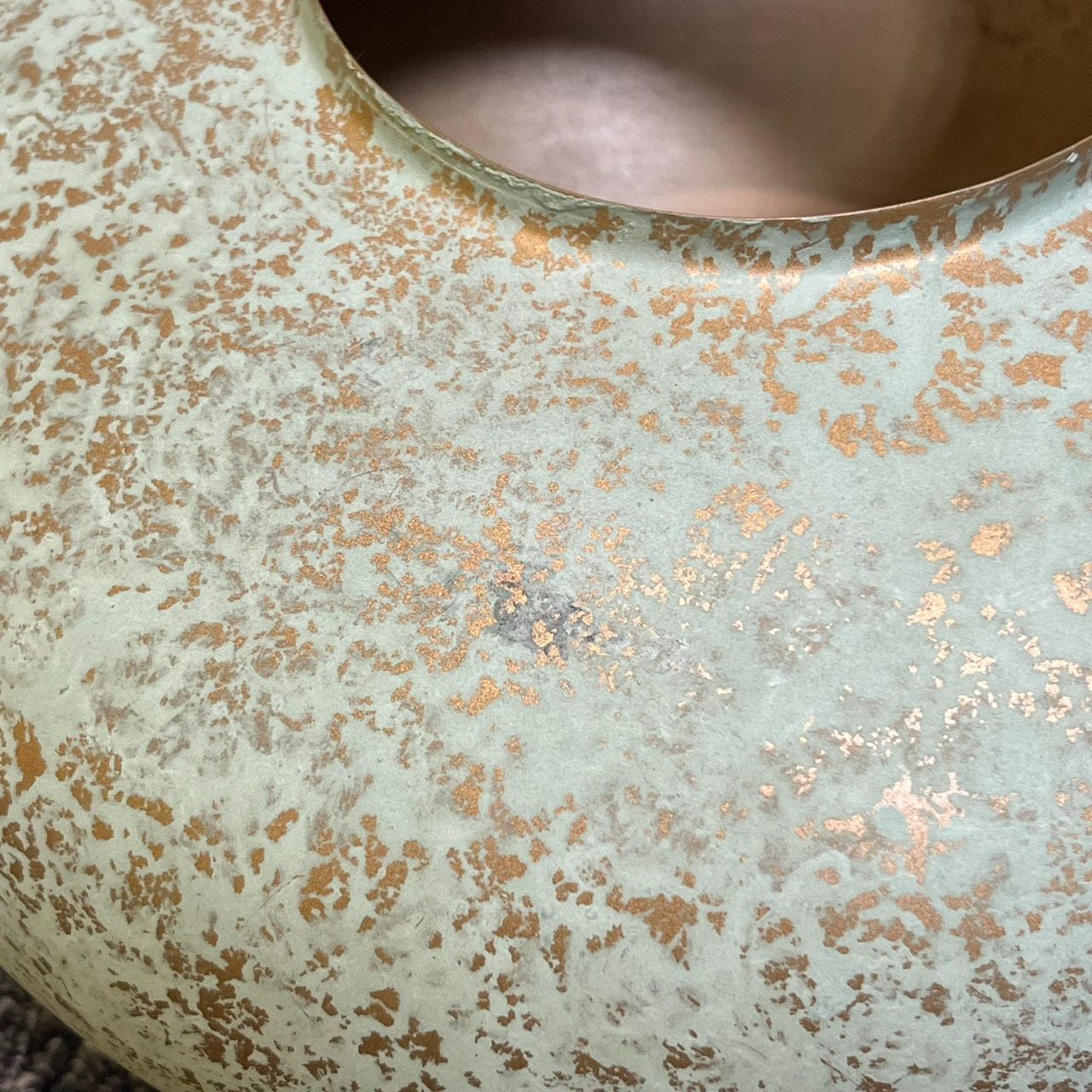 EL6】 boconcept ボーコンセプト ラウンド フラワーベース 花瓶 金属製