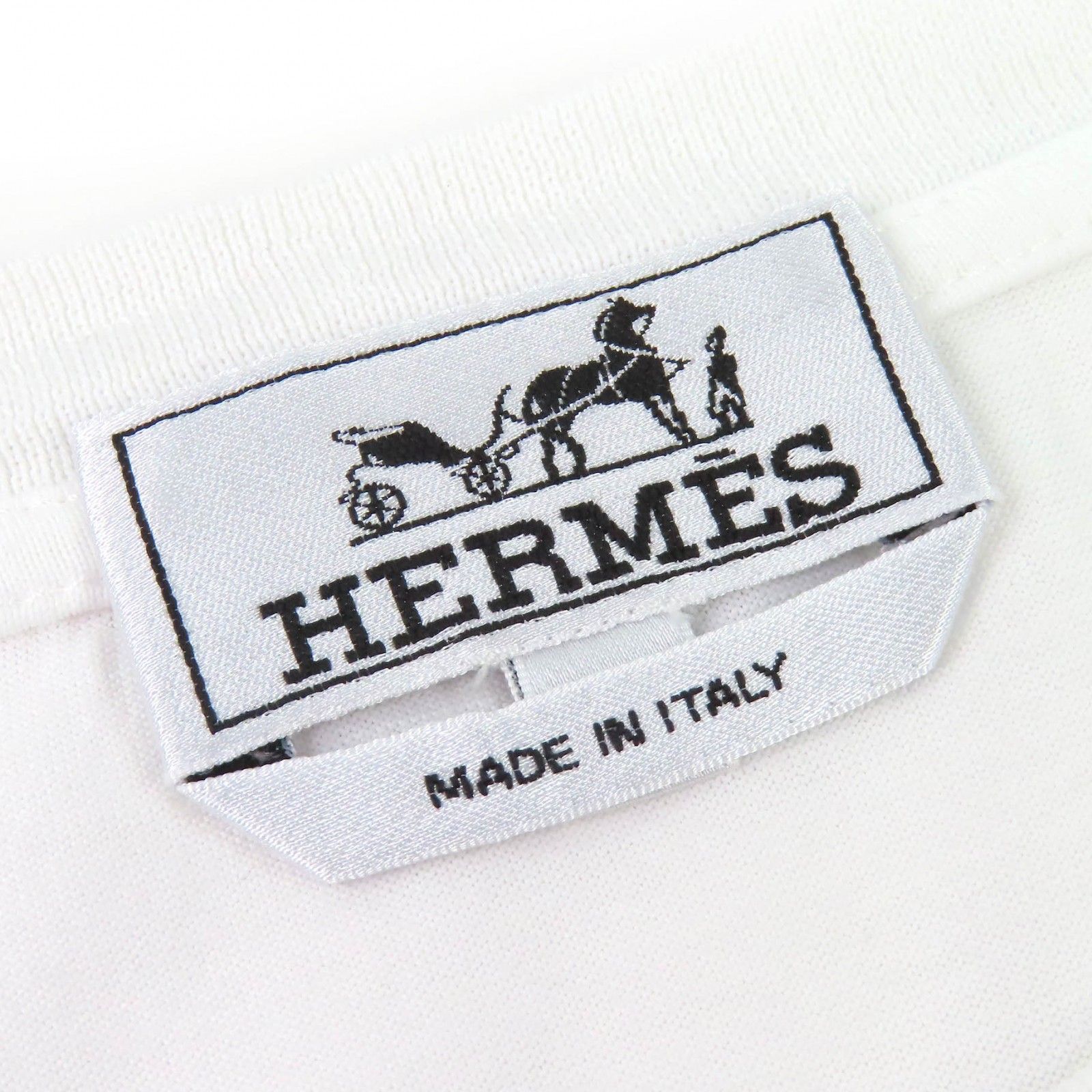 極美品△HERMES エルメス 20SS コットン100％ クルーネック シルク