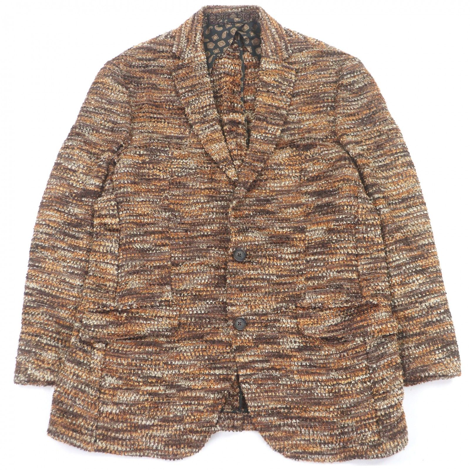 極美品□ETRO エトロ New Jersey カシミヤ混 裏地シルク100％ シングル