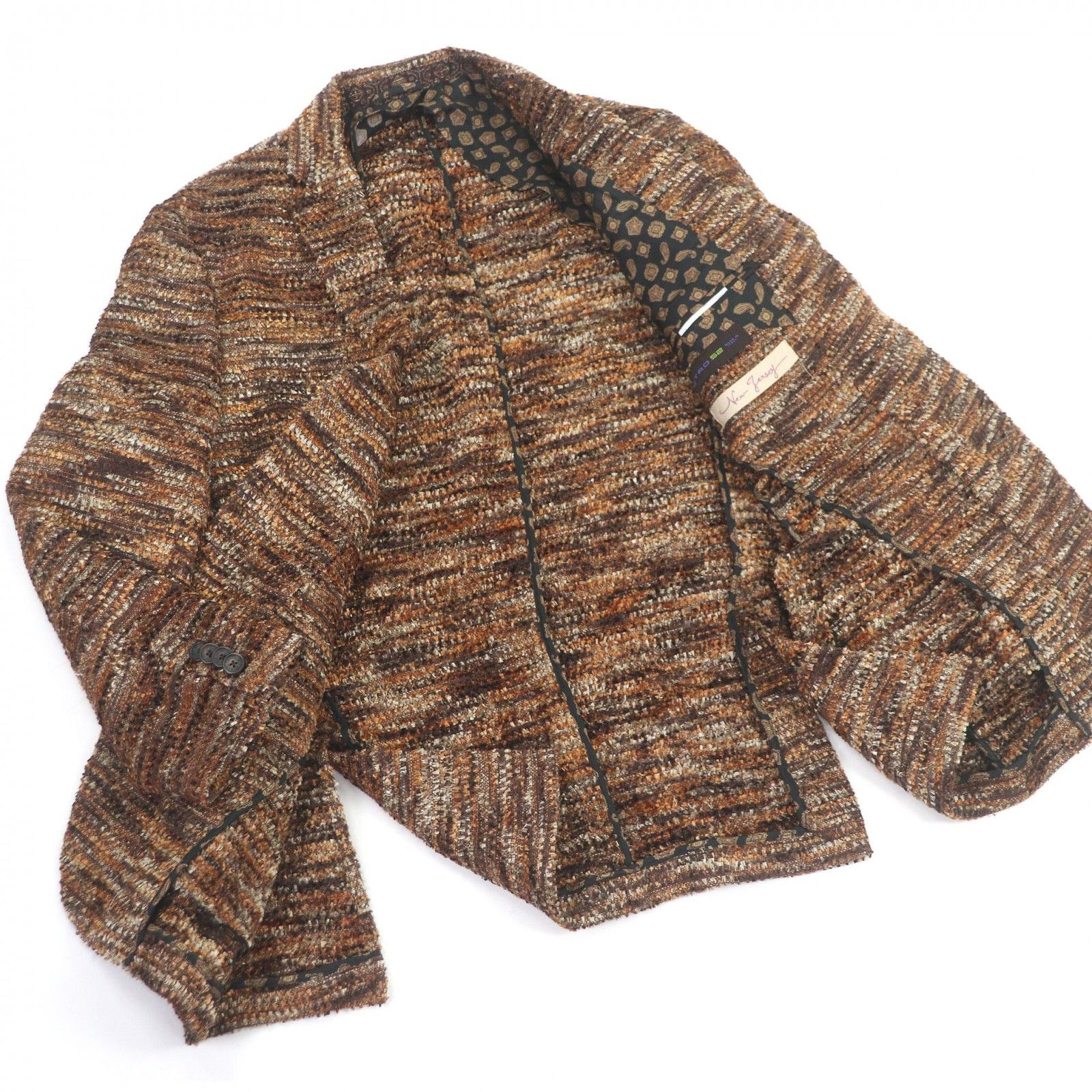 極美品□ETRO エトロ New Jersey カシミヤ混 裏地シルク100％ シングル