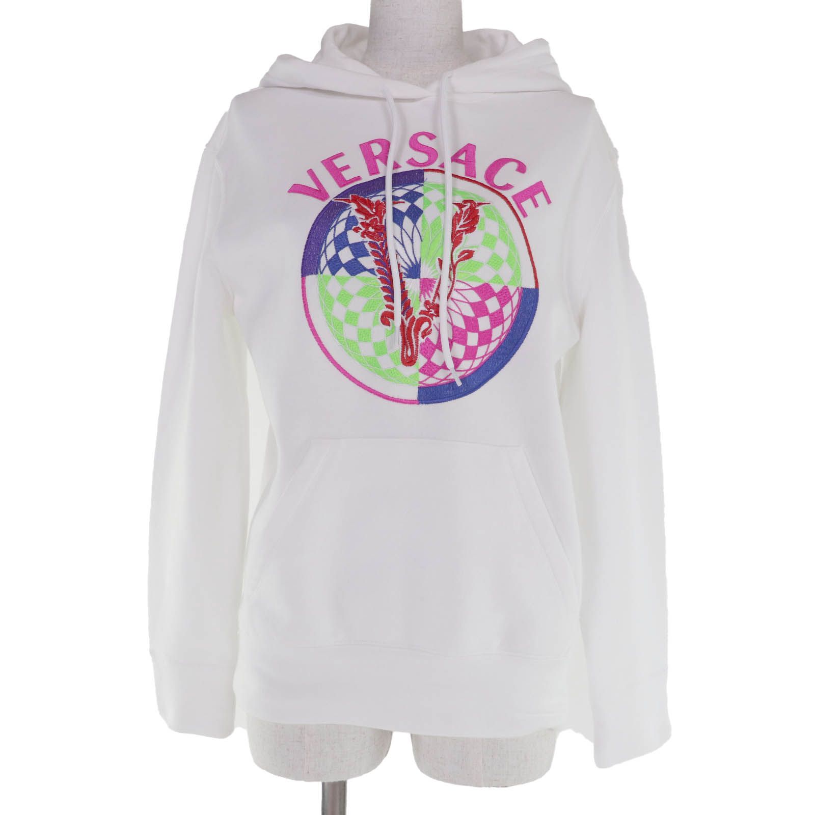 美品☆VERSACE ヴェルサーチ 2021年製 1002804 コットン ロゴデザイン