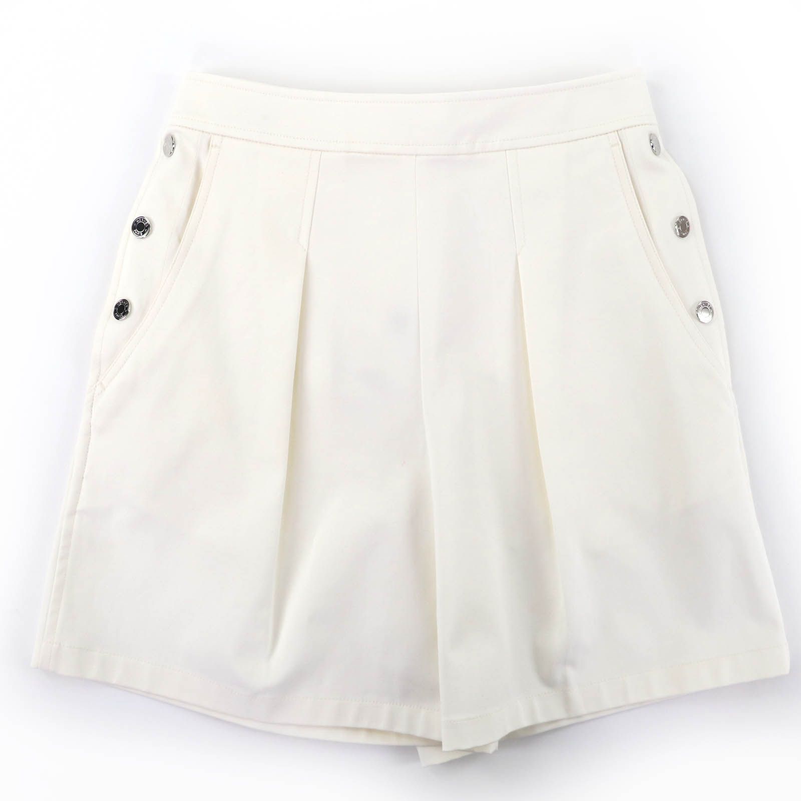 極美品☆HERMES エルメス 21SS コットン シルバー金具 セリエボタン