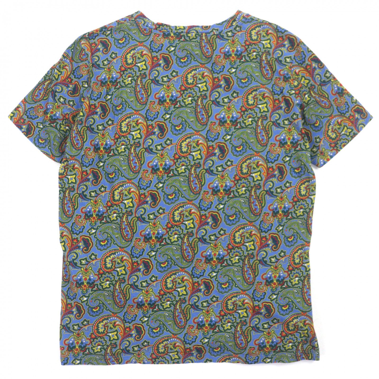 美品▽ETRO エトロ 211-14516-9479 コットン100% ペイズリー柄 ロゴ