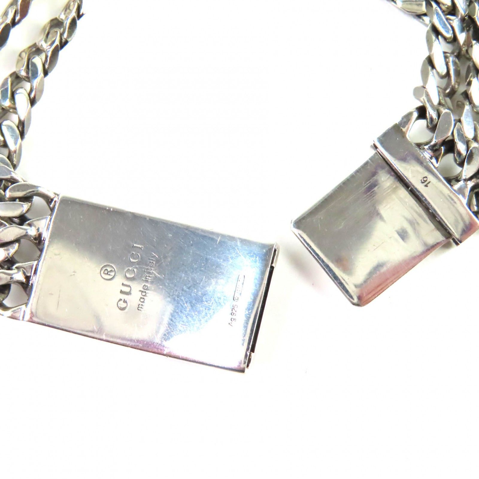 美品◇GUCCI グッチ ゴースト SV925 ドクロ GG柄 3連チェーン