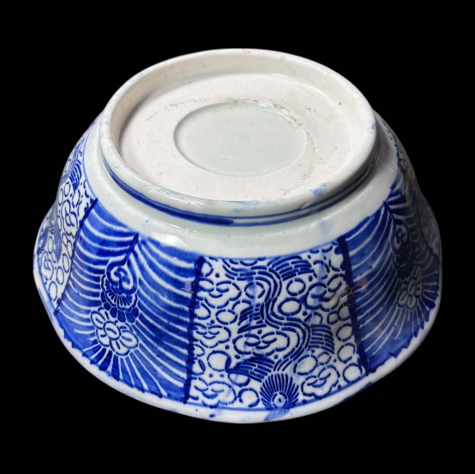 古伊万里 アンティーク 染付 三ツ揃 鉢 皿 時代物 蔵出し 骨董 ベロ藍 古伊万里 ベロ藍 染付大鉢 盛り鉢 色絵 鉢 取り皿 飾り皿 和食器 陶器