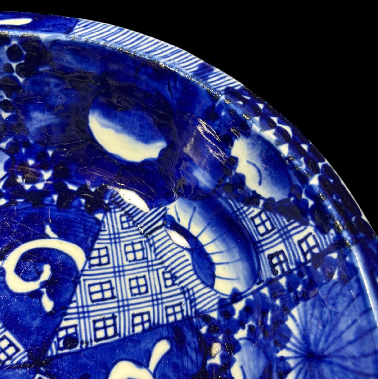 古伊万里 ベロ藍 染付大鉢 盛り鉢 色絵 鉢 取り皿 飾り皿 和食器 陶器