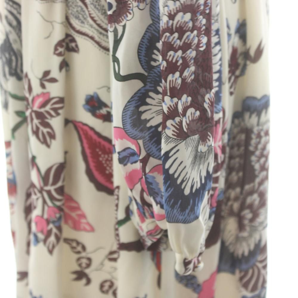 トリーバーチ TORY BURCH ワンピース ロング 長袖 花柄 シルク 絹 4