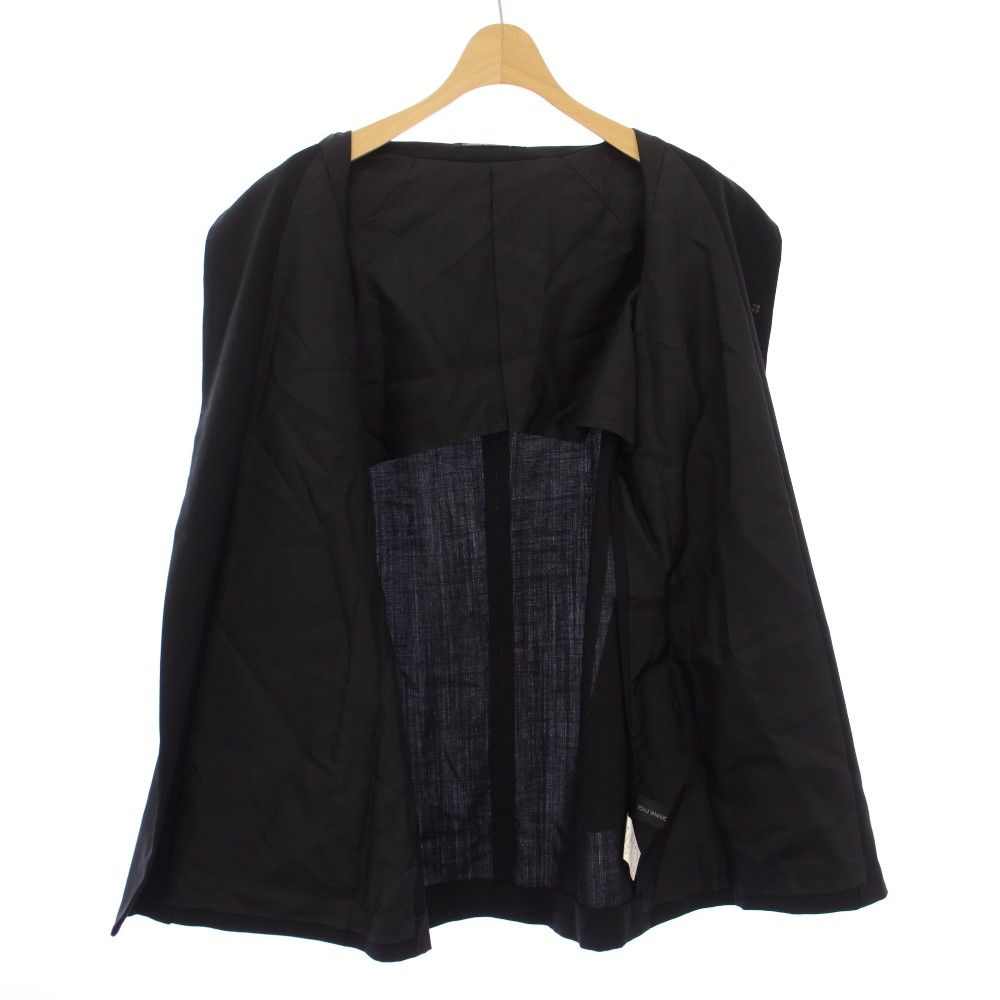 ヨウジヤマモトノアール YOHJI YAMAMOTO NOIR ノーカラーコート ミドル