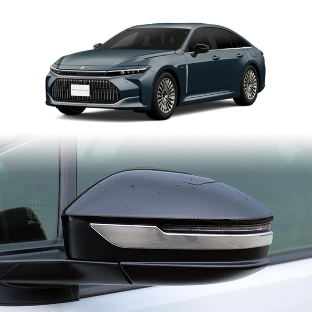 【送料無料】2024年式トヨタクラウン セダン専用 後視鏡装飾フレーム 電鍍仕上げ/カーボン調 2点セット 取り付け簡単