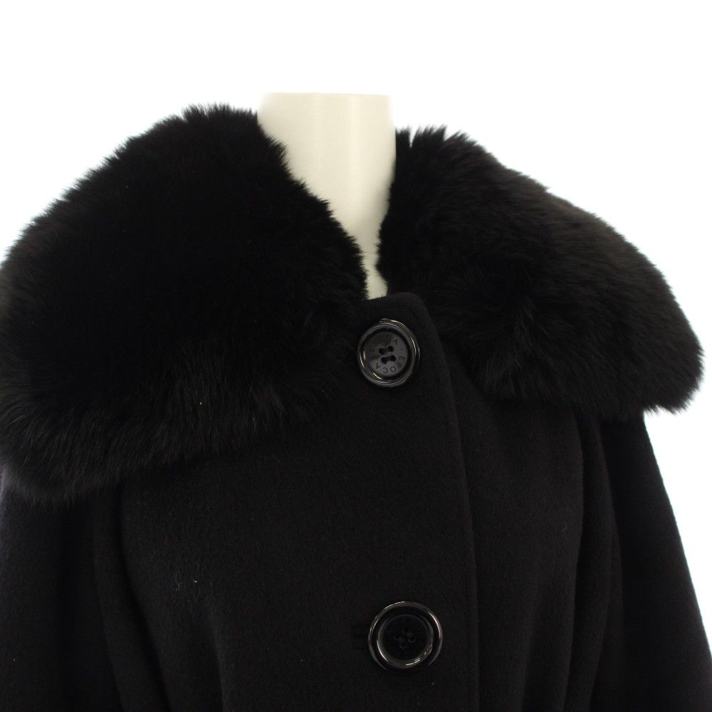 エポカ EPOCA ショートコート フォックスファー アンゴラ 40 黒 KN150