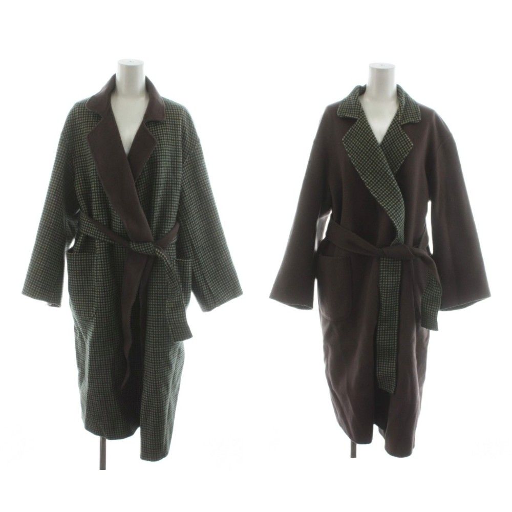 6(ROKU)beauty&youth ウールリバーコート　38 6 ROKU BEAUTY&YOUTH B&Y ロク ビューティーアンドユース リバーコート