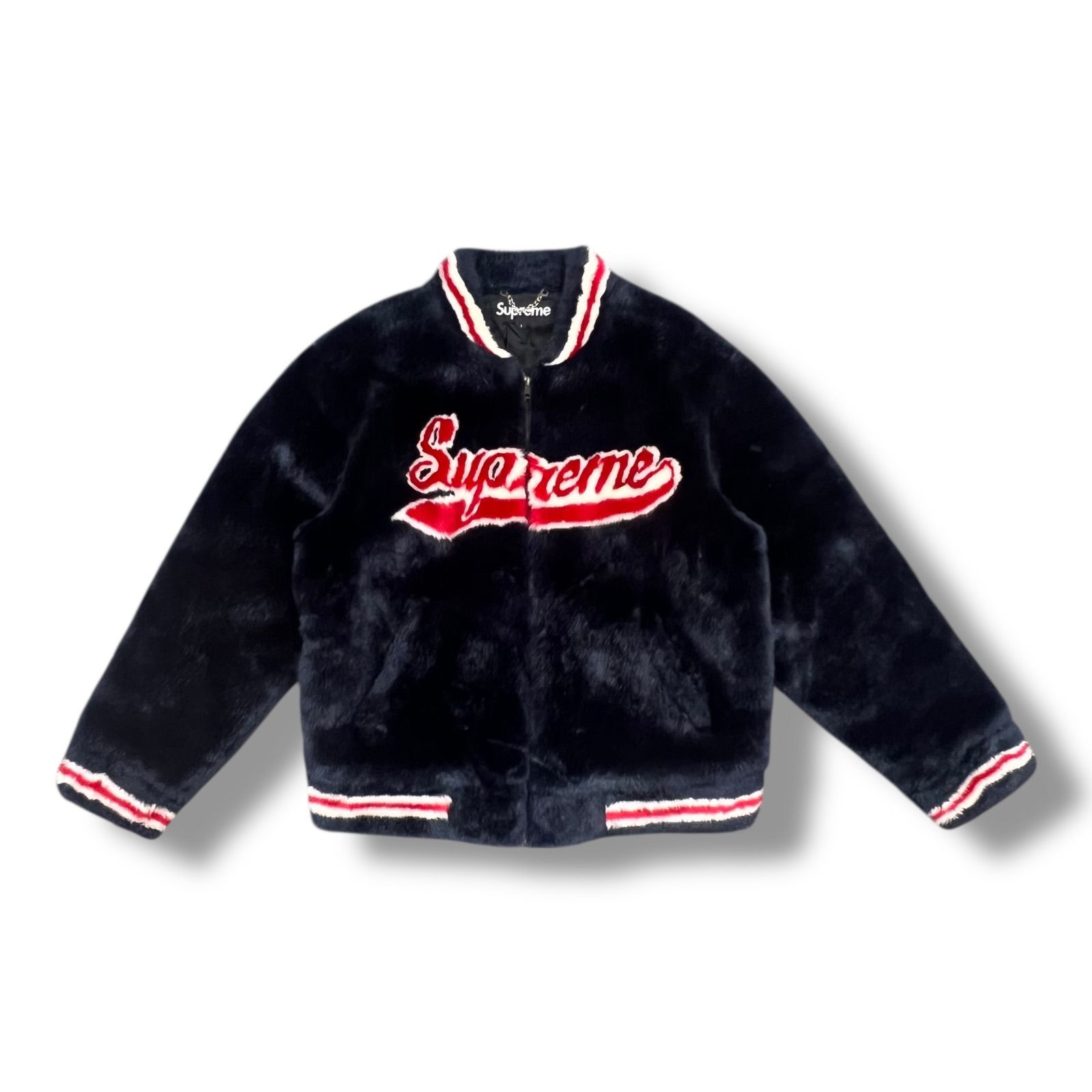 参考上代55000円 Supreme 20SS Faux Fur Varsity Jacket フェイク