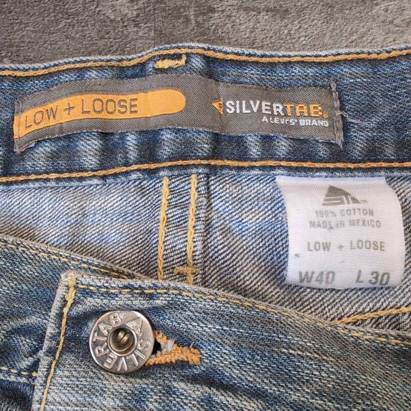Levi's SilverTab W40L30バギーデニム ダークブルー 楽天市場】Levi's リーバイス SILVERTAB シルバータブ バギー