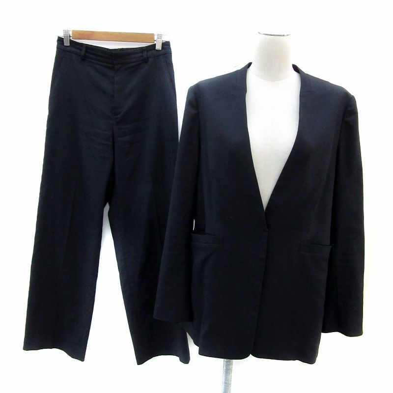 23区 オンワード樫山 22SS セットアップ 上下 ノーカラージャケット