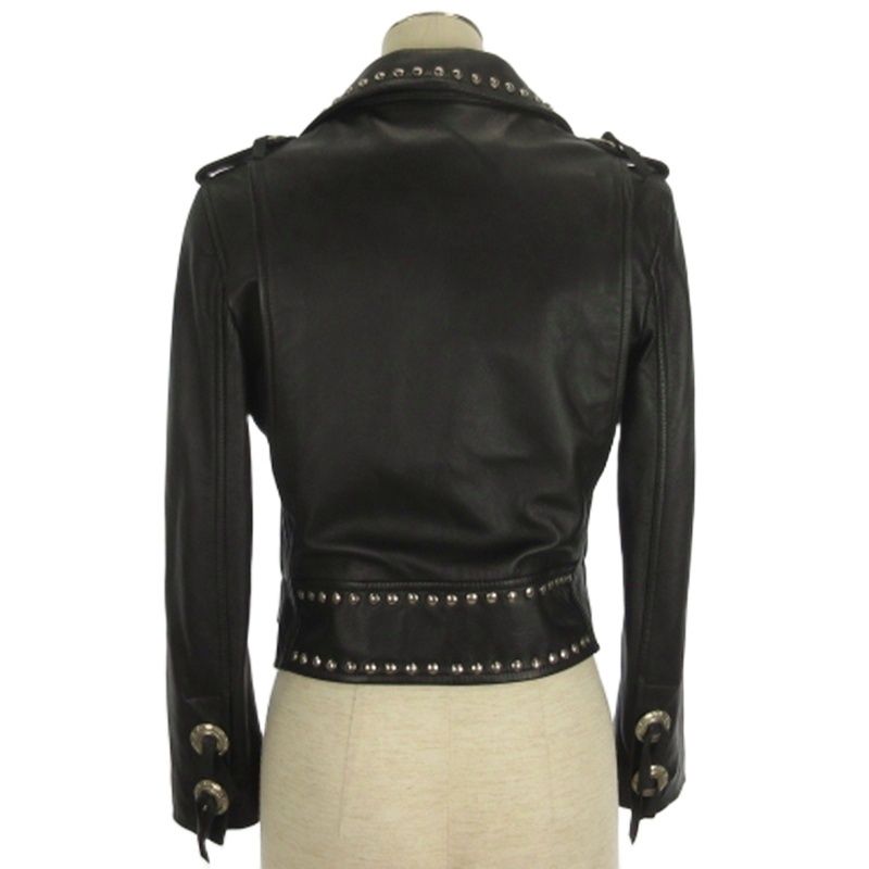 トーガ プルラ TOGA PULLA スタッズ ライダースジャケット ベルト装飾