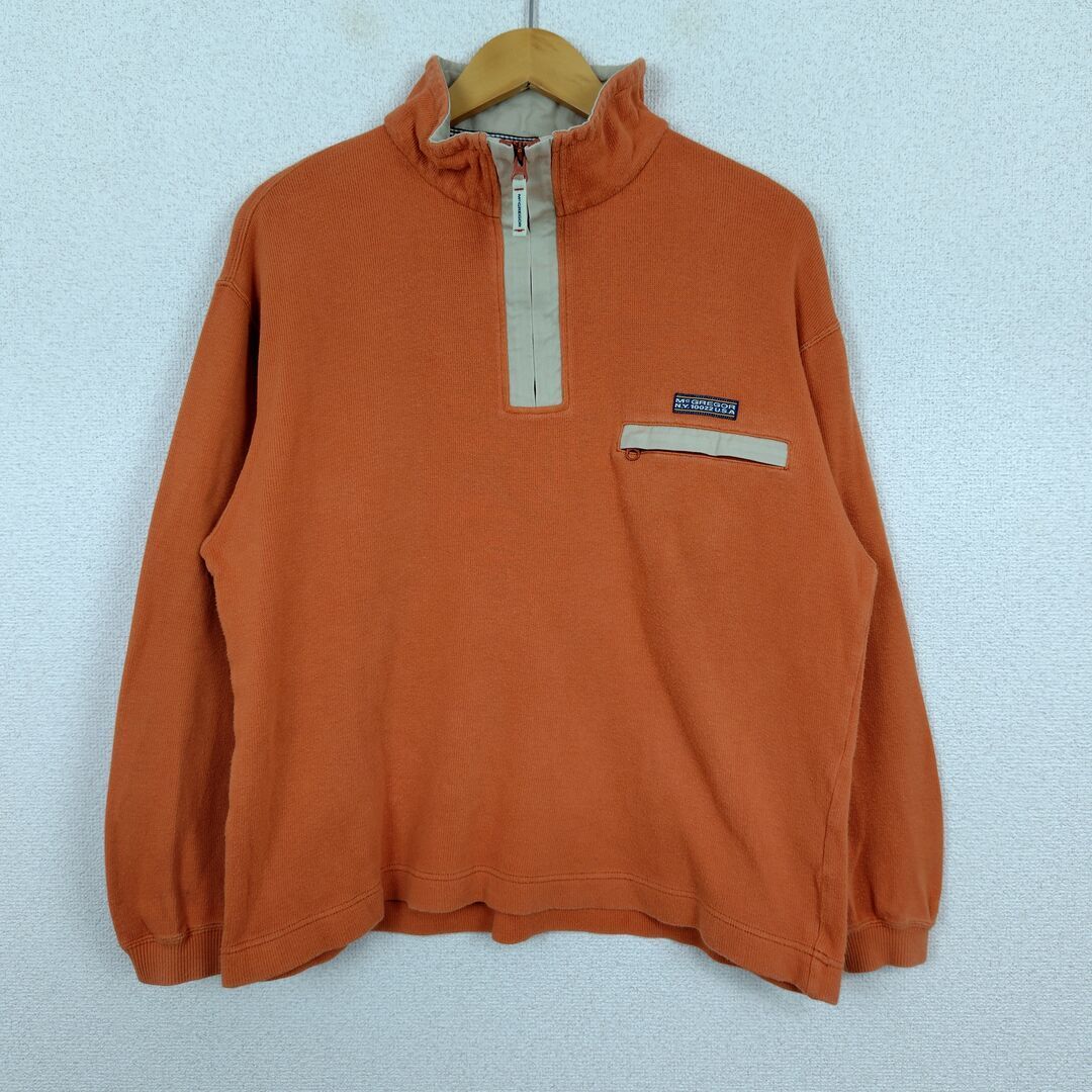90s McGREGOR マックレガー スウェット ニット ハーフジップ オレンジ