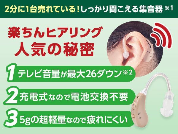 HY】【新古品】Shop Japan 楽ちんヒアリングSK-05 片耳ケースセット