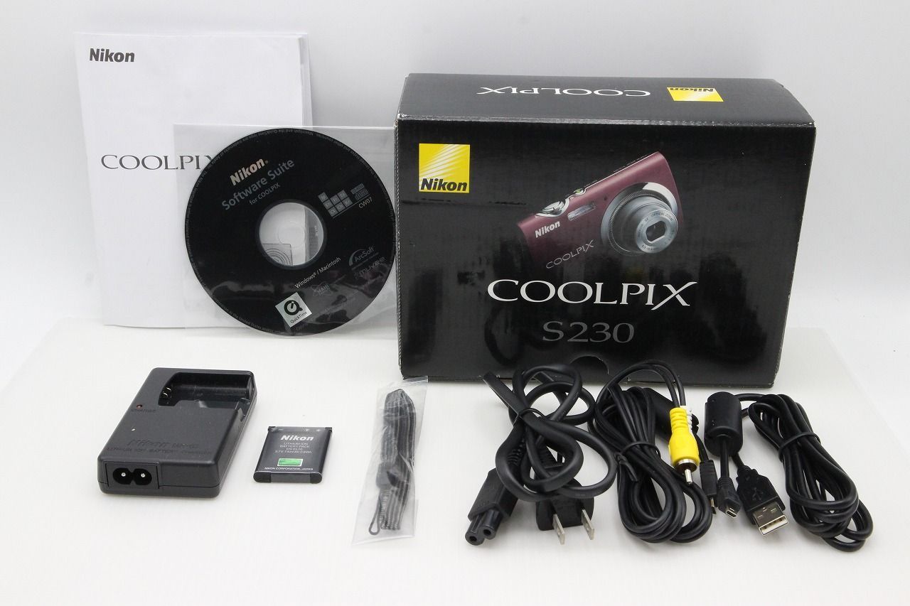 良品 Nikon ニコン COOLPIX S230 コンパクトデジタルカメラ パープル