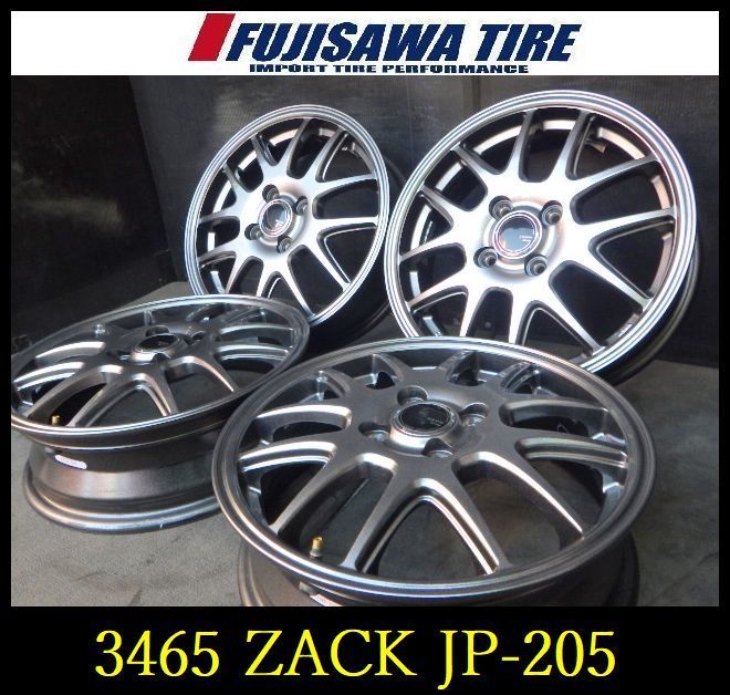 3465】B送料無料△MONZAJAPN ZACK JP-205△15x4.5J 4穴 100 +45△4本