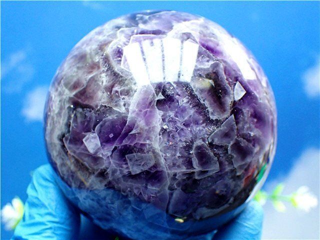 1145g天然～愛の守護石～夢幻紫水晶アメジスト丸玉B89G1/244G02B 天然～愛の守護石～夢幻紫水晶アメジスト丸玉B89G1/143G06A - メルカリ