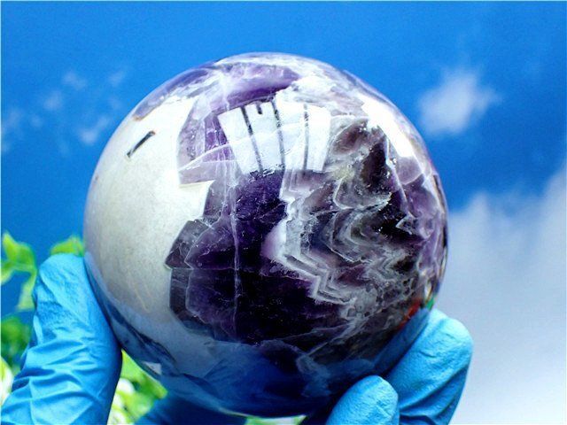 天然～愛の守護石～夢幻紫水晶アメジスト丸玉B89G1/143G06A - メルカリ