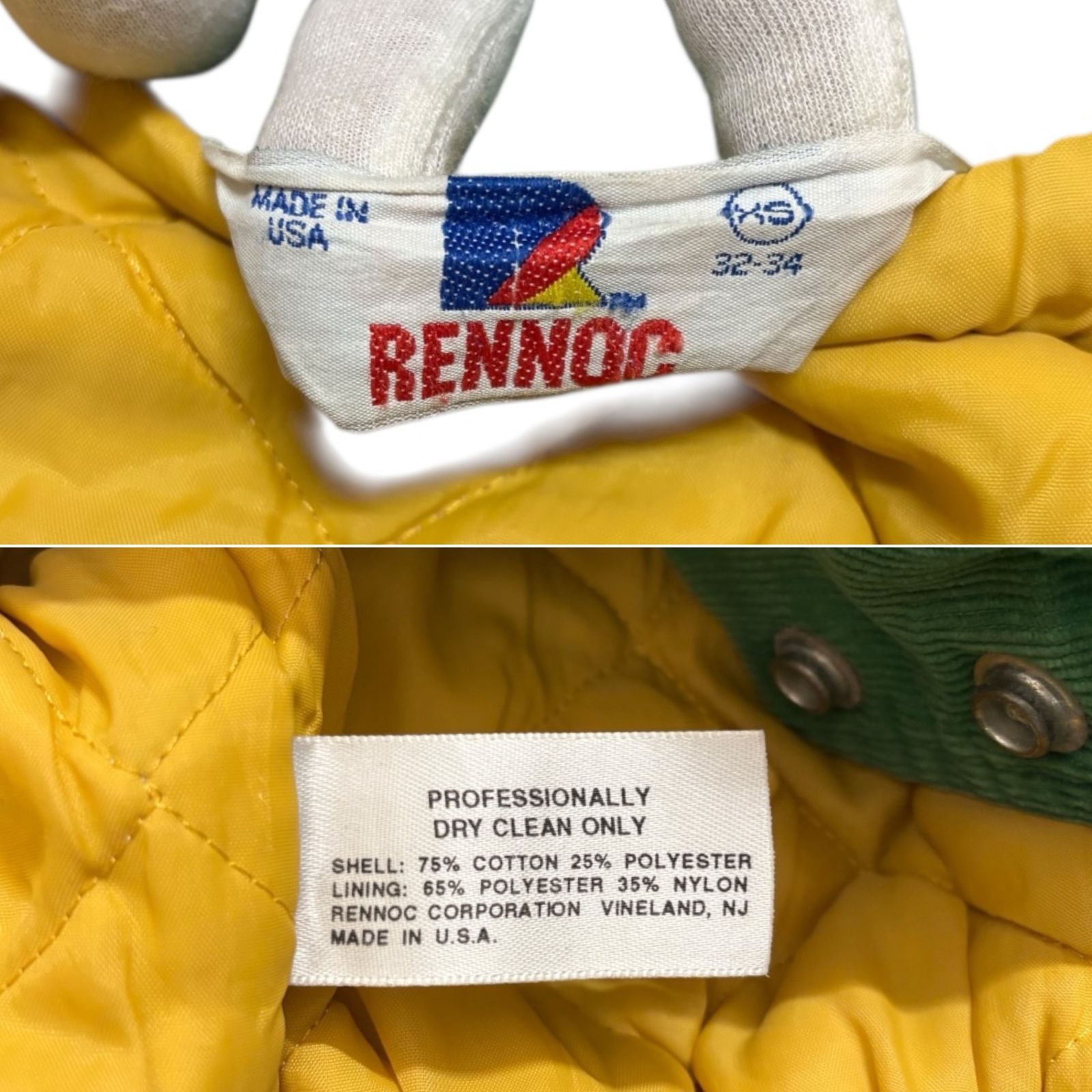 RENNOC (レノック) 古着 80s 90s コーデュロイジャケット スタジャン