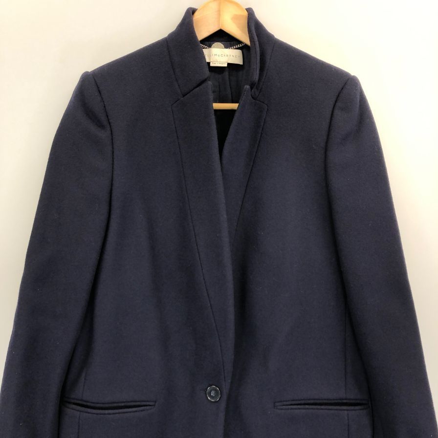 ステラマッカートニー ミドルコート 1B ウール ネイビー【AFA8