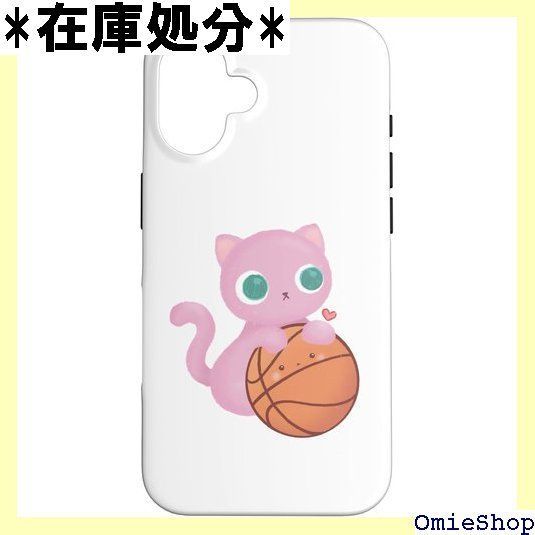 バスケットボール かわいい かわいい 猫 スマホケース iPhone 16 用 6995