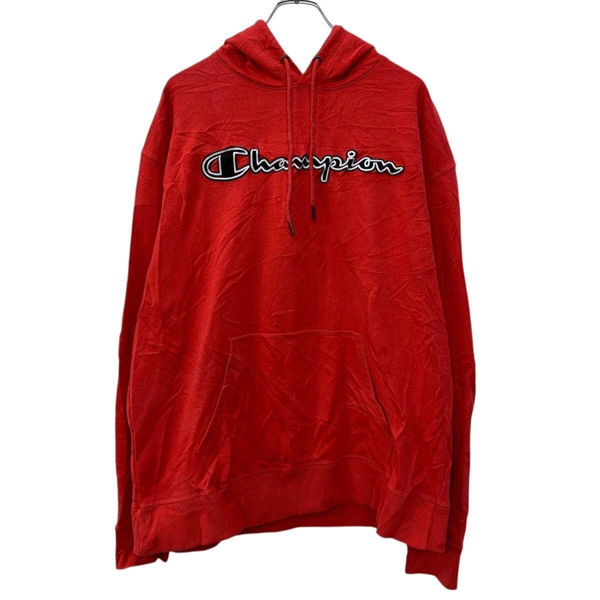 Champion ロゴスウェット パーカー XLレッド チャンピオン プル