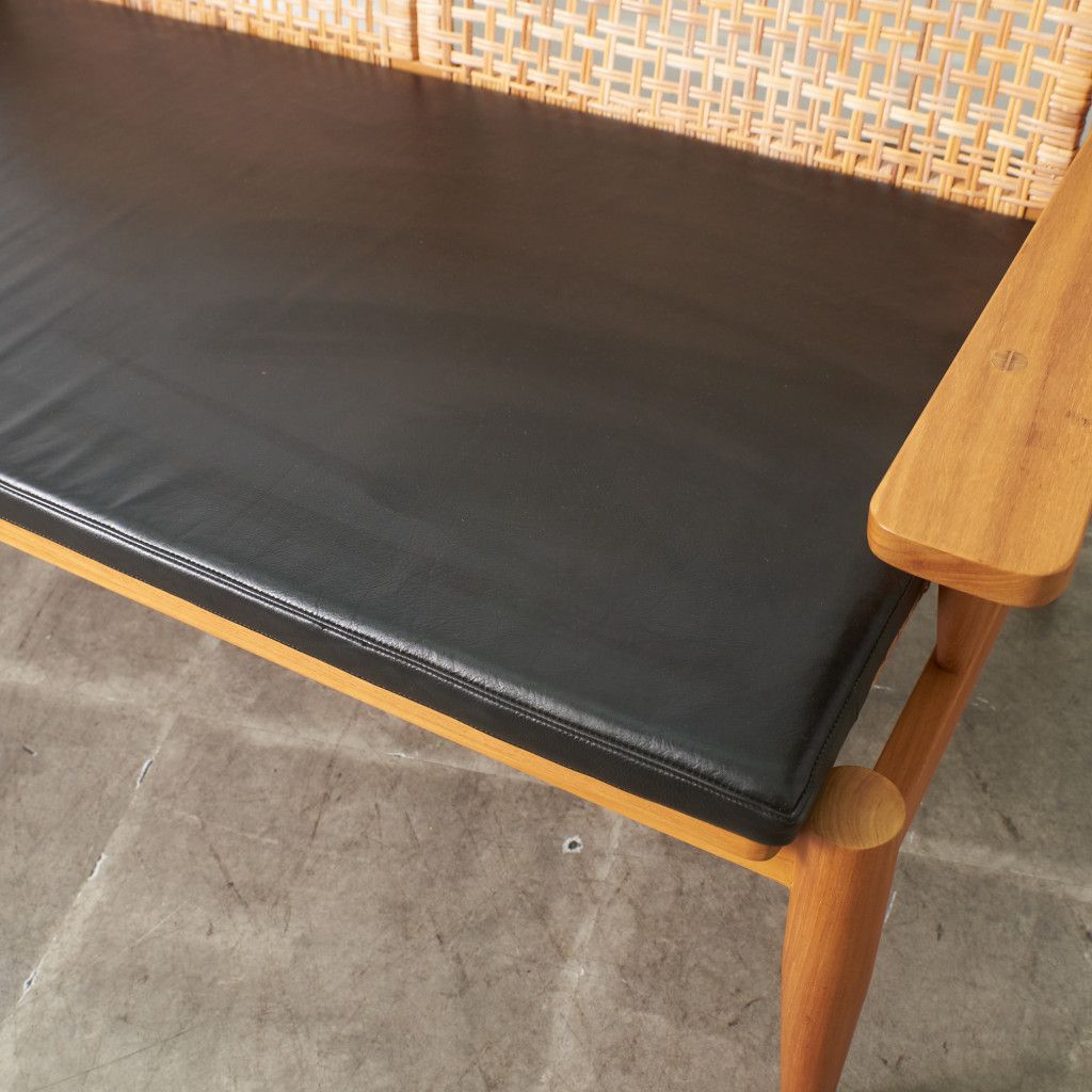  ヴィンテージ スタイル 2人掛け ソファ ラタン リビングソファ ラブソファ Indian Creek Fete Kyoto チーク 籐 オリエンタル 95977 幅110cmソファ 2人掛け 3人掛けソファ ソファ ソファベッド