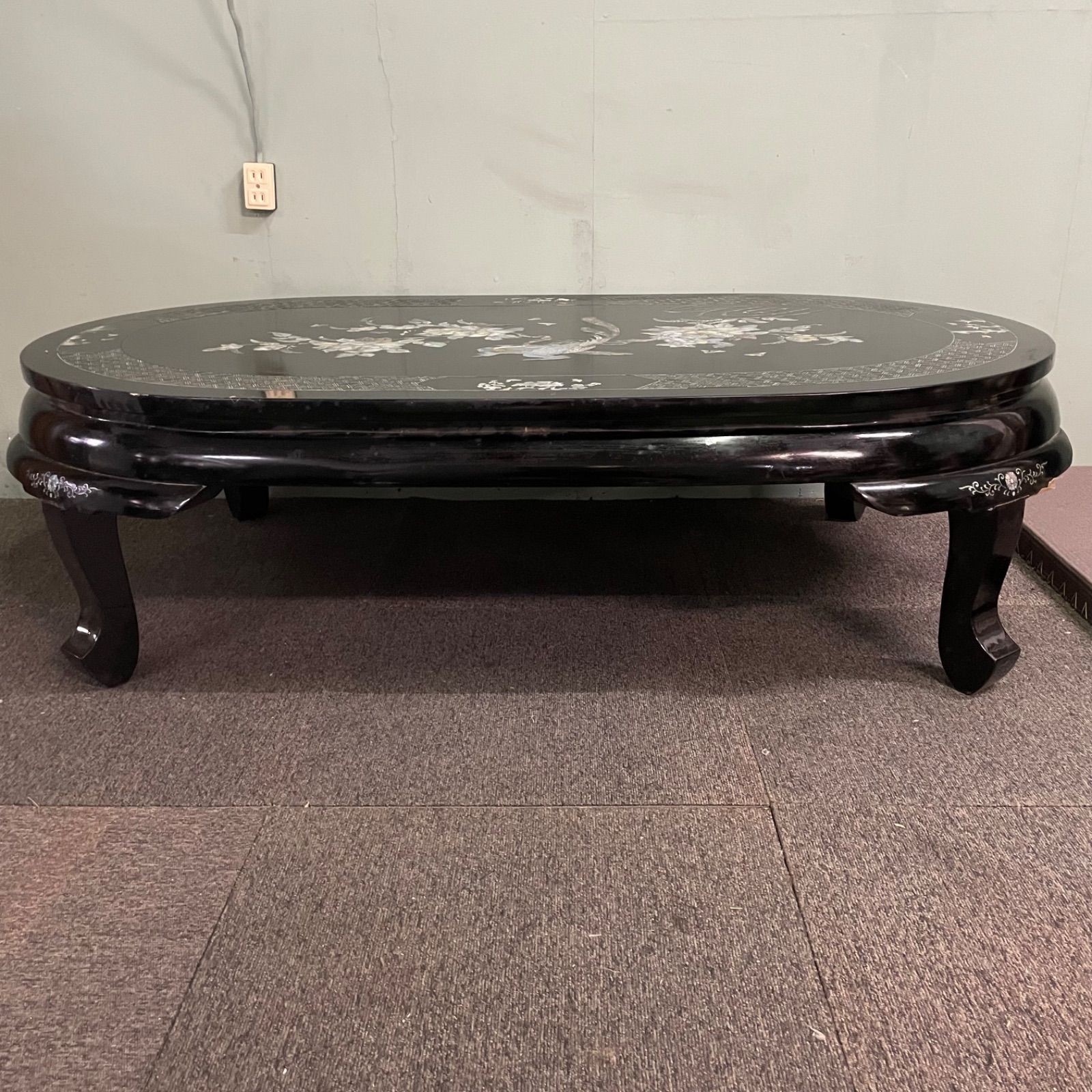 ♭ 螺鈿細工 座卓 鳥文様 夜光貝 伝統工芸 ローテーブル - メルカリ