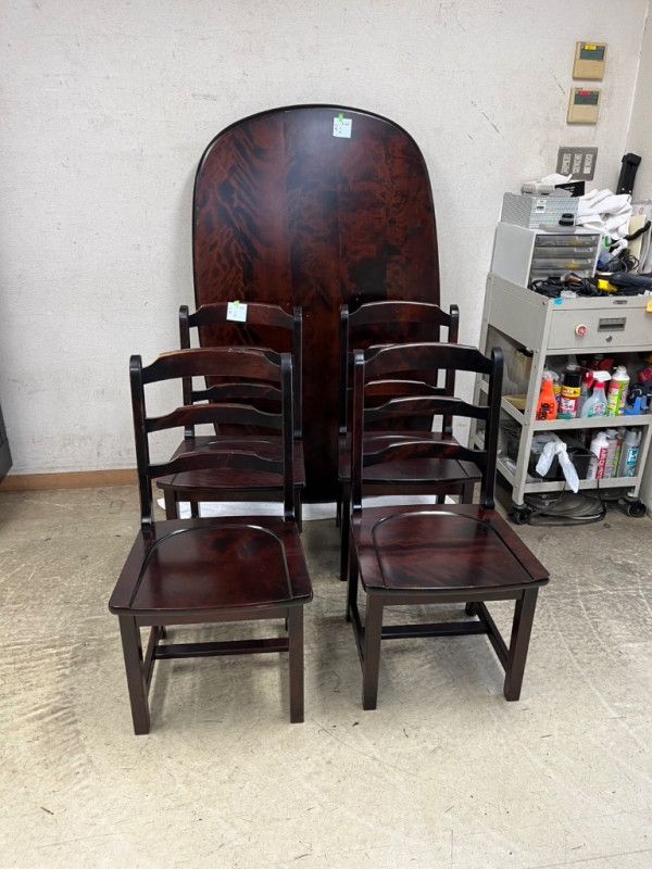 4脚セット 北海道民芸家具 ラダーバックチェア HM620 樺 無垢材