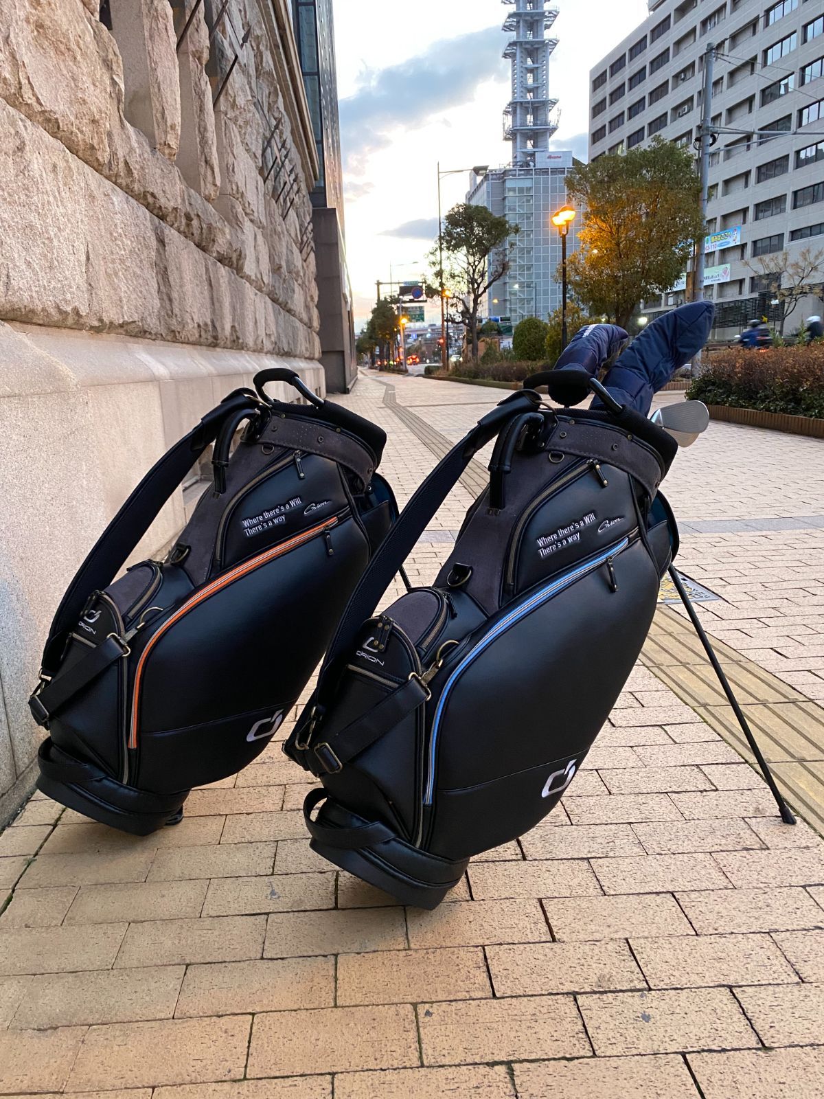 キャディバッグ ブルー