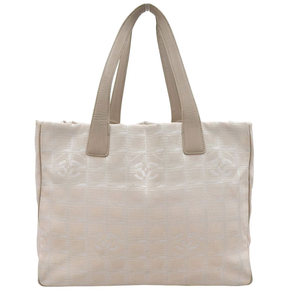 本物保証】 シャネル CHANEL ニュートラベルライン トート MM シール付 