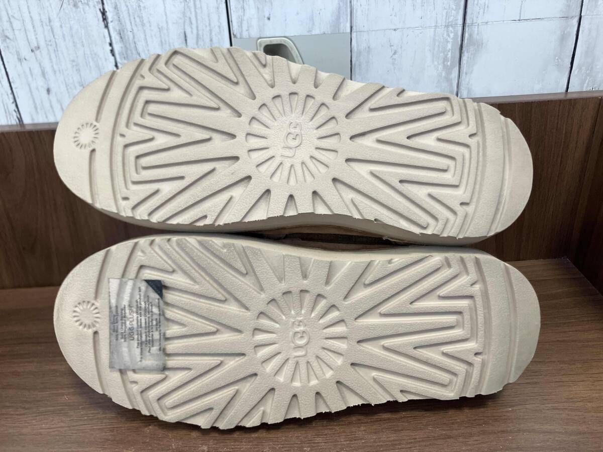 ブラウン（茶色）系 UGG アグ ショートブーツ ブラウン ニューメル クラフテッド リジェネレート 1144016 ムートンブーツ レザー スエード ボア 27cm UGG NEUMEL(アグ ニューメル) ブーツ(メンズ