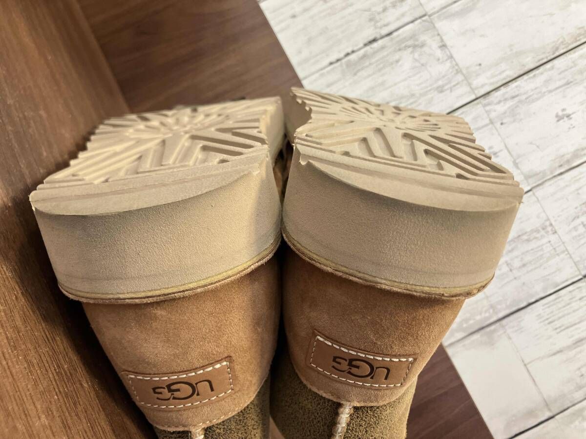 ブラウン（茶色）系 UGG アグ ショートブーツ ブラウン ニューメル クラフテッド リジェネレート 1144016 ムートンブーツ レザー スエード ボア 27cm UGG NEUMEL(アグ ニューメル) ブーツ(メンズ