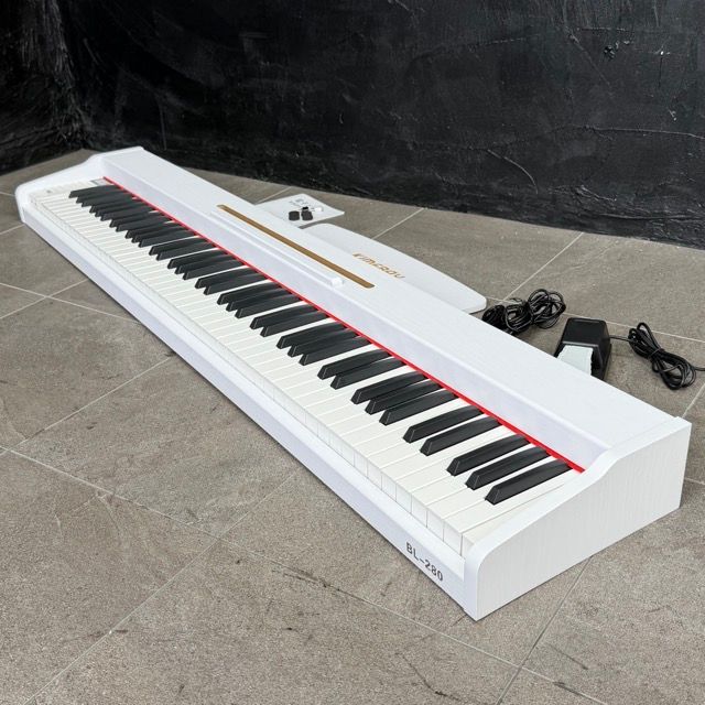 電子ピアノ 【中古】動作保証 KIMFBAY BL-280 ホワイト 88鍵