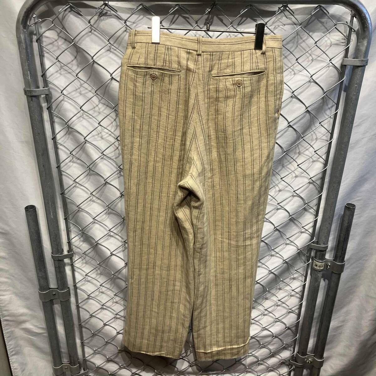 ISSEY MIYAKE MEN 80s/筆タグ リネン混パンツ べージュイッセイミヤケ