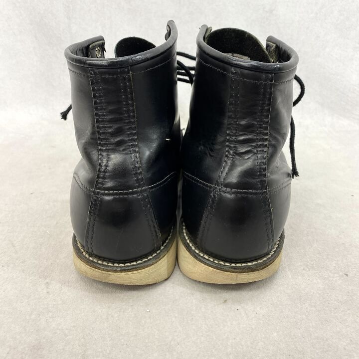 RED WING ワーク ブーツ 8130 シューズ 9.5 ブラック 約27.5cm 刺繍 羽
