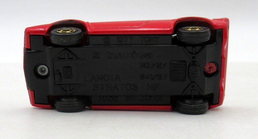トミー 青箱日本製 トミカ ランチアストラトスHF/赤/ボンネット溝付