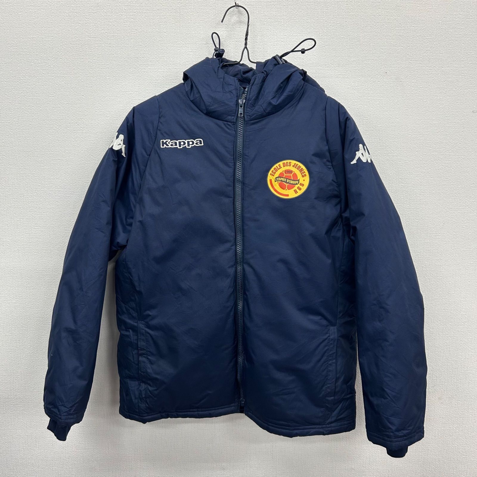 Y21 kappa ダウン ダウンジャケット Sサイズ相当 紺 藍色 カッパ 古着 