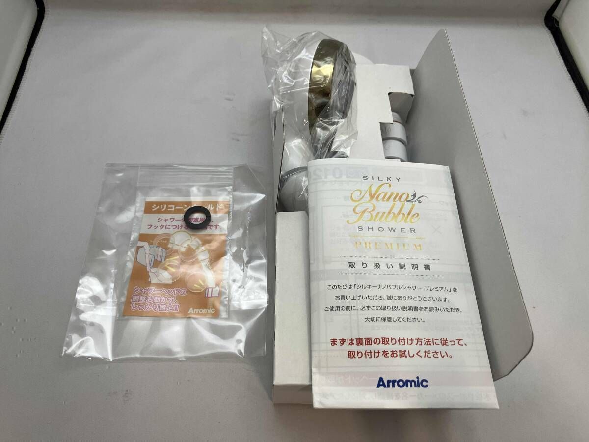 SILKY シルキーNano Bubble SHOWER PREMIUM WHITE ナノバブル シャワーヘッド シャンパーニュホワイト Arromic JSNB 2 CW