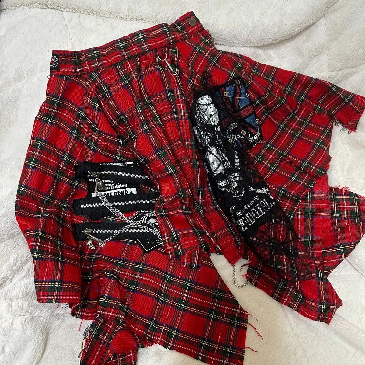 mad punks マッドパンク タータンチェック スカート レイヤード - メルカリ