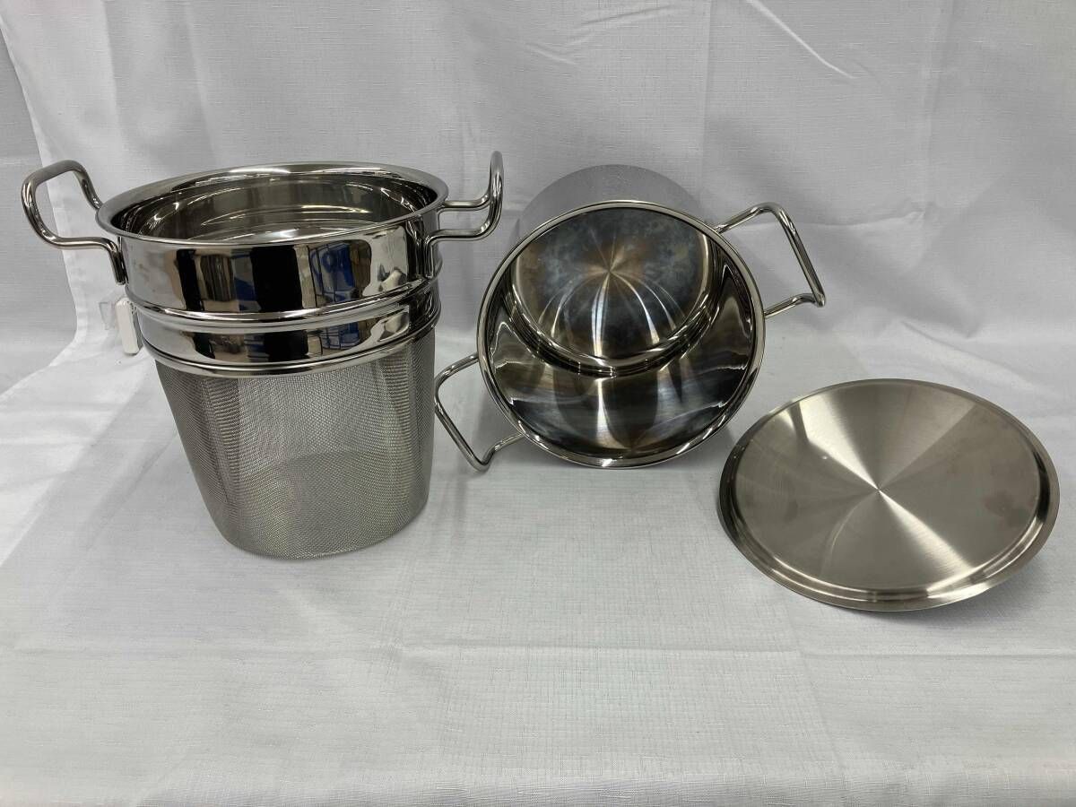 ジオプロダクト 両手鍋 パスタポット 使用感あり