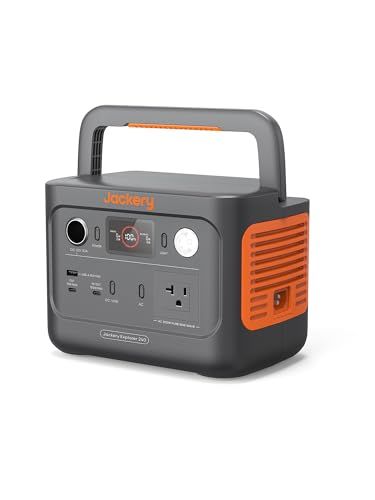 Jackery ジャクリ ポータブル電源 240 256 Wh リン酸鉄 長寿命 定格出力300 W 瞬間最大600 60分急速充電 スマホ タブレット充電用 コンパクト UPS機能 アプリ遠隔操作 弦波 AC 100 V 50 Hz 44 a 8 e be