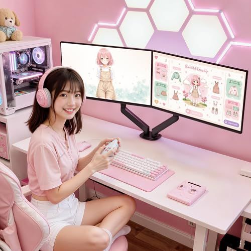 monTEK モニターアーム デュアル 13～32インチ対応 耐荷重2～9kg PC