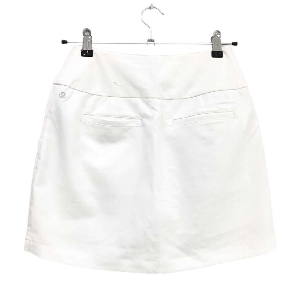 アディダス スカート 白 バックロゴ 内側インナーパンツ レディース S