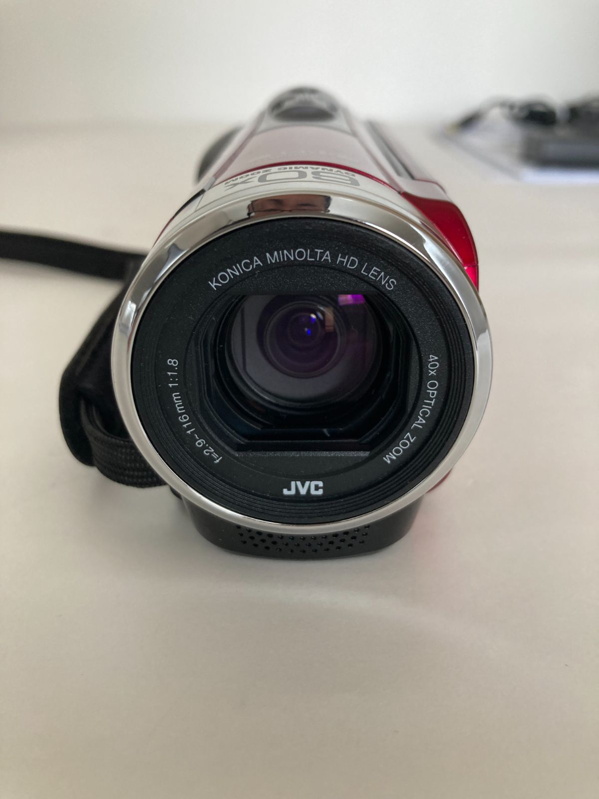 状態良 JVC Everio GZ-E780 フルHD ビデオカメラ レッド GZ-E780-R