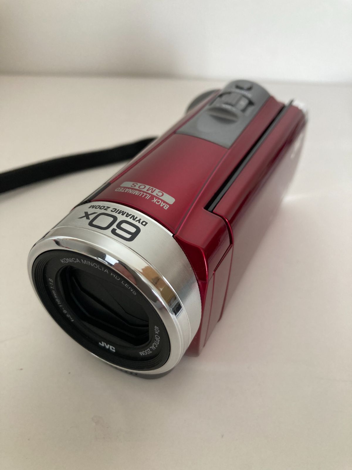 状態良 JVC Everio GZ-E780 フルHD ビデオカメラ レッド GZ-E780-R