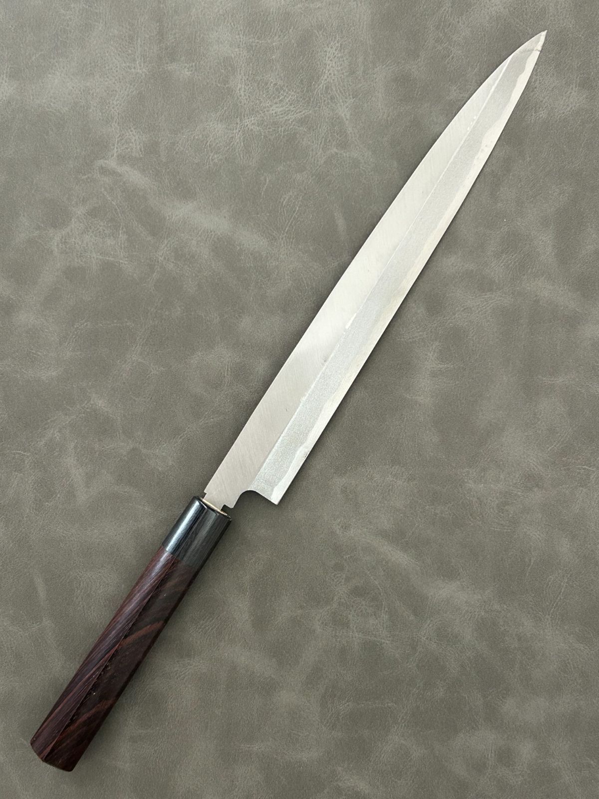 訳あり】 包丁 刺身包丁 柳刃包丁 安来鋼青紙2号 270mm 紫檀シノギ柄